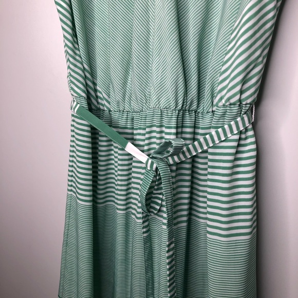 Pennington's Green and White Striped Dress - Picture 3 of 7